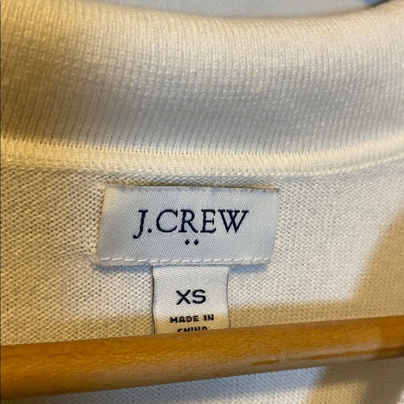 J Crew Cotton Sweater-Polo Women’s XS Ivory Cotton Long Sleeve Collared Pullover - Picture 6 of 14
